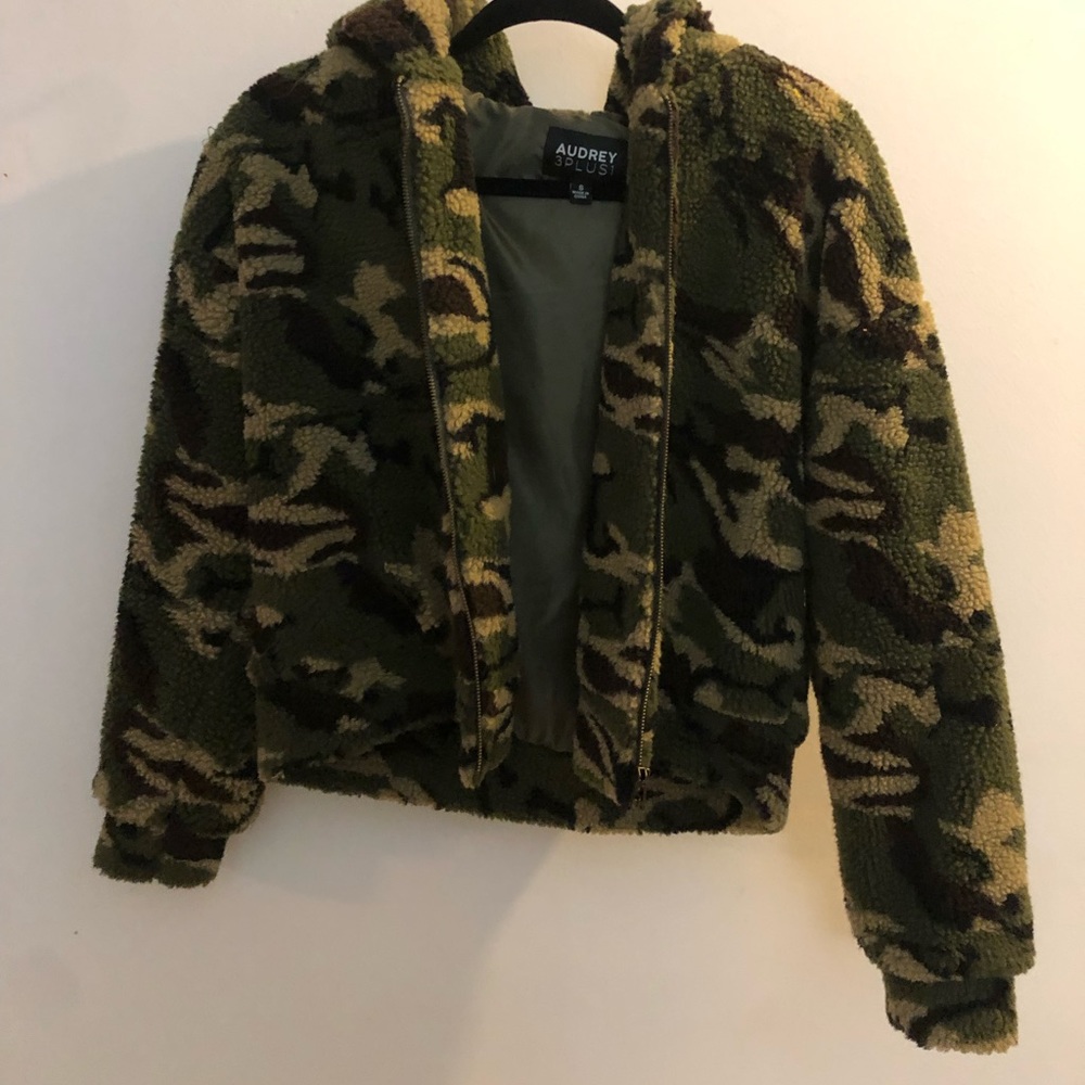 Rare Army Teddy Bomber Jacket.